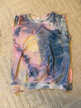 Kids Tie-Dye Short Sleeve Tee in Blue, Pink & Yellow